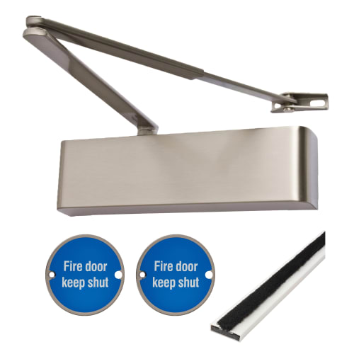 Heavy Duty Pull Door Handle Fire Door Kit Stainless Steel