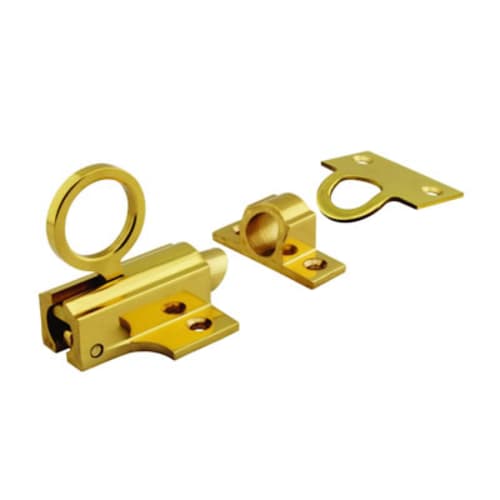 Traditional Fanlight Catch - Polished Brass