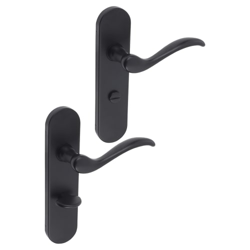 Urfic Geneva Bathroom Door Handle Matt Black IronmongeryDirect