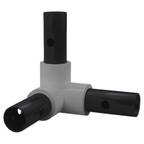 FibreRail Corner - 3 Way - Grey