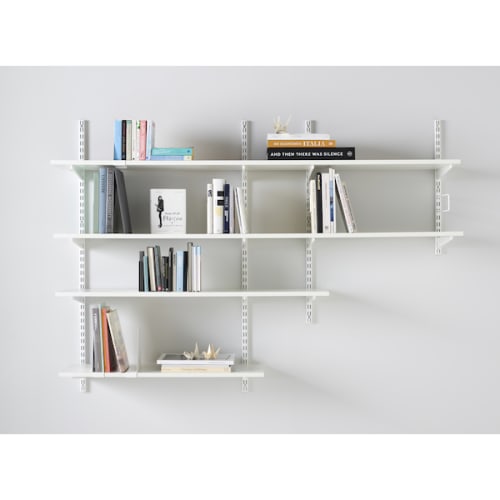 2x White Spur Brand Twin Slot Shelving Book End Accessories For Shelving Systems 