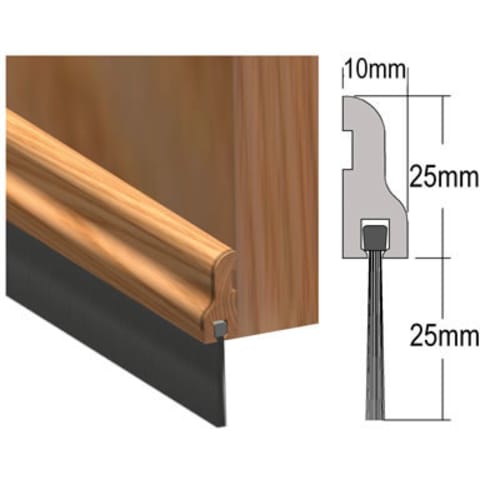 Stormguard Brush Bds Wood Seal 914mm Length Brush Size 25mm Wood Effect Ironmongerydirect Same Day Despatch