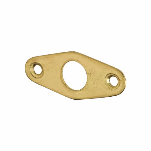 Budget Lock Escutcheon 51 x 21mm Polished Brass IronmongeryDirect