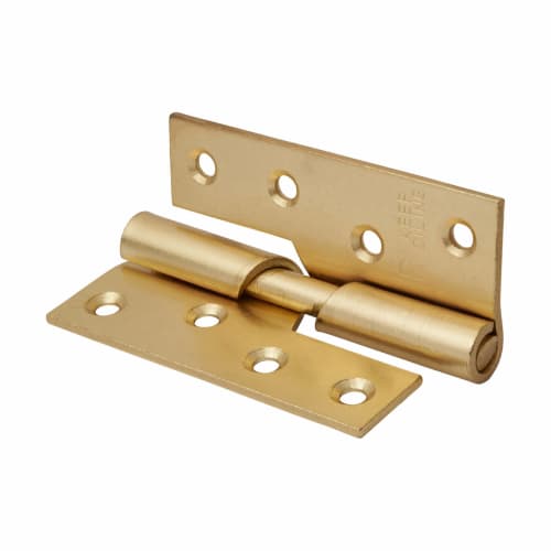 Rising Butt Door Hinge 102 x 76 x 2mm Right Hand Electro Brass