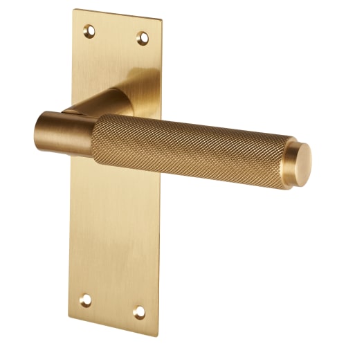 Carlisle Brass Serozzetta Varese Knurled Latch Door Handle Satin