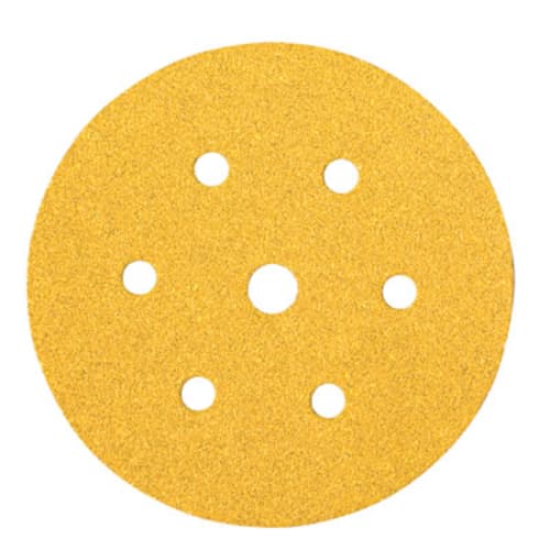 Mirka Gold Sanding Disc 7 Hole - 150mm Diameter - Grit 120 - Pack of ...