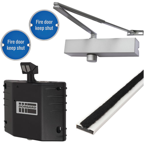 Medium Duty Pull Door Handle Fire Door Kit with Holder