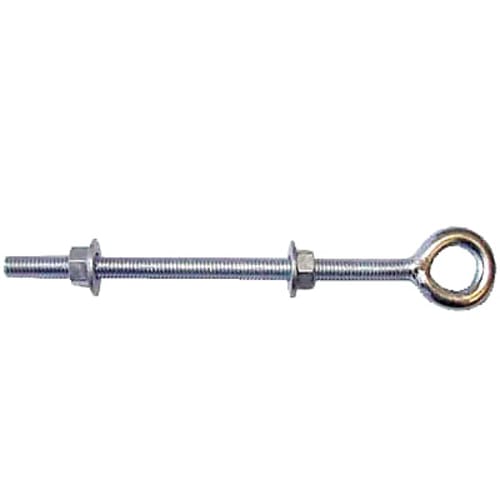 Welded Eye Bolt 250 x 10mm Zinc Plated Pack of 10