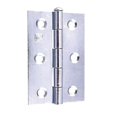 Loose Pin Steel Door Hinge 75 x 50mm Bright Zinc Plated Pair