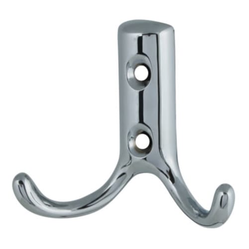 Double Coat Hook 70mm Polished Chrome Plated IronmongeryDirect