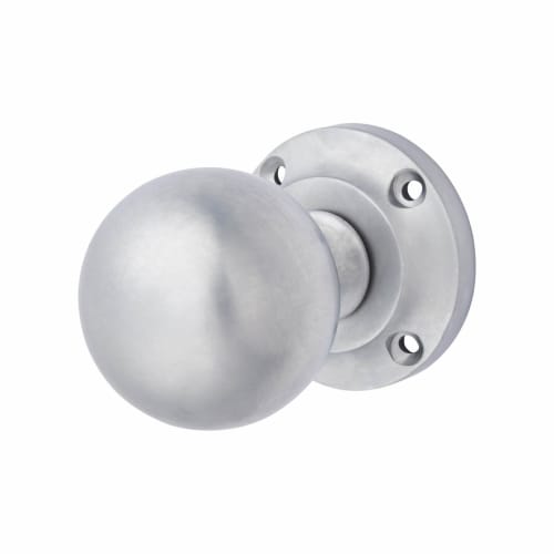 Altro Ball Mortice Door Knob Satin Chrome IronmongeryDirect Same