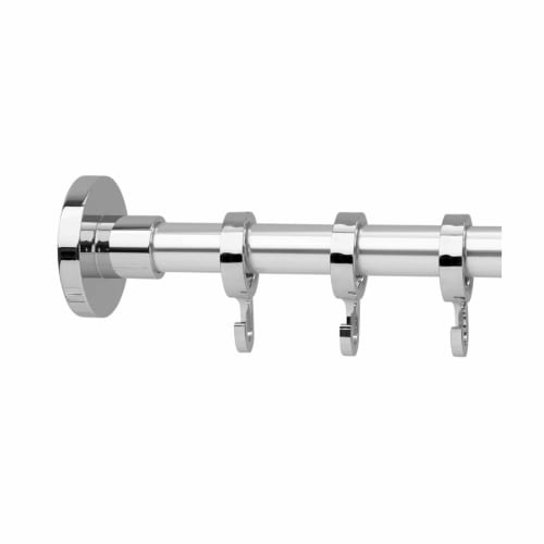 Croydex Luxury Shower Rail Round 2500mm Length Polished Chrome