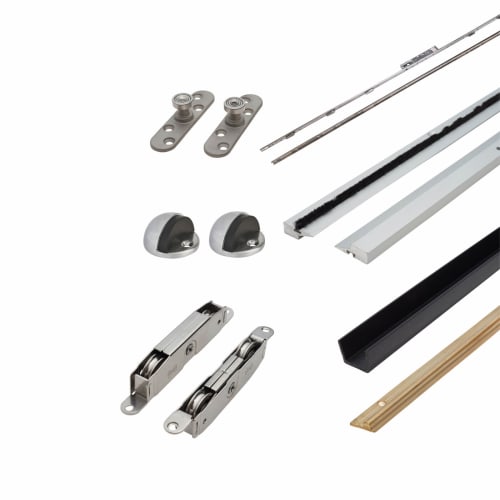 Klug Patio Sliding Door Kit 3000mm 200kg Max Door Weight Locking IronmongeryDirect