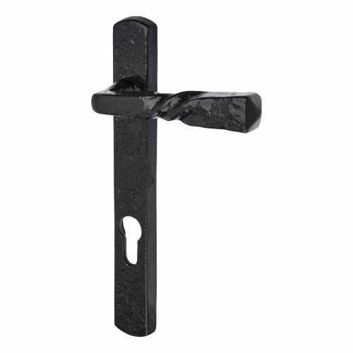 Elan uPVC Multipoint Lever/Lever Door Handle 92mm c/c Antique Black Iron IronmongeryDirect