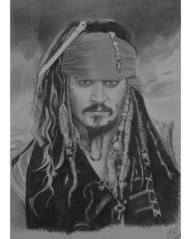 Releitura de Jack Sparrow, obra de Mário César