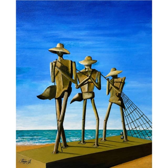 Pescadores de São Luís Maranhão, obra de Tiago Araújo