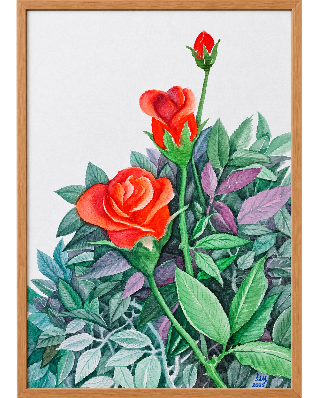 Rosas no jardim