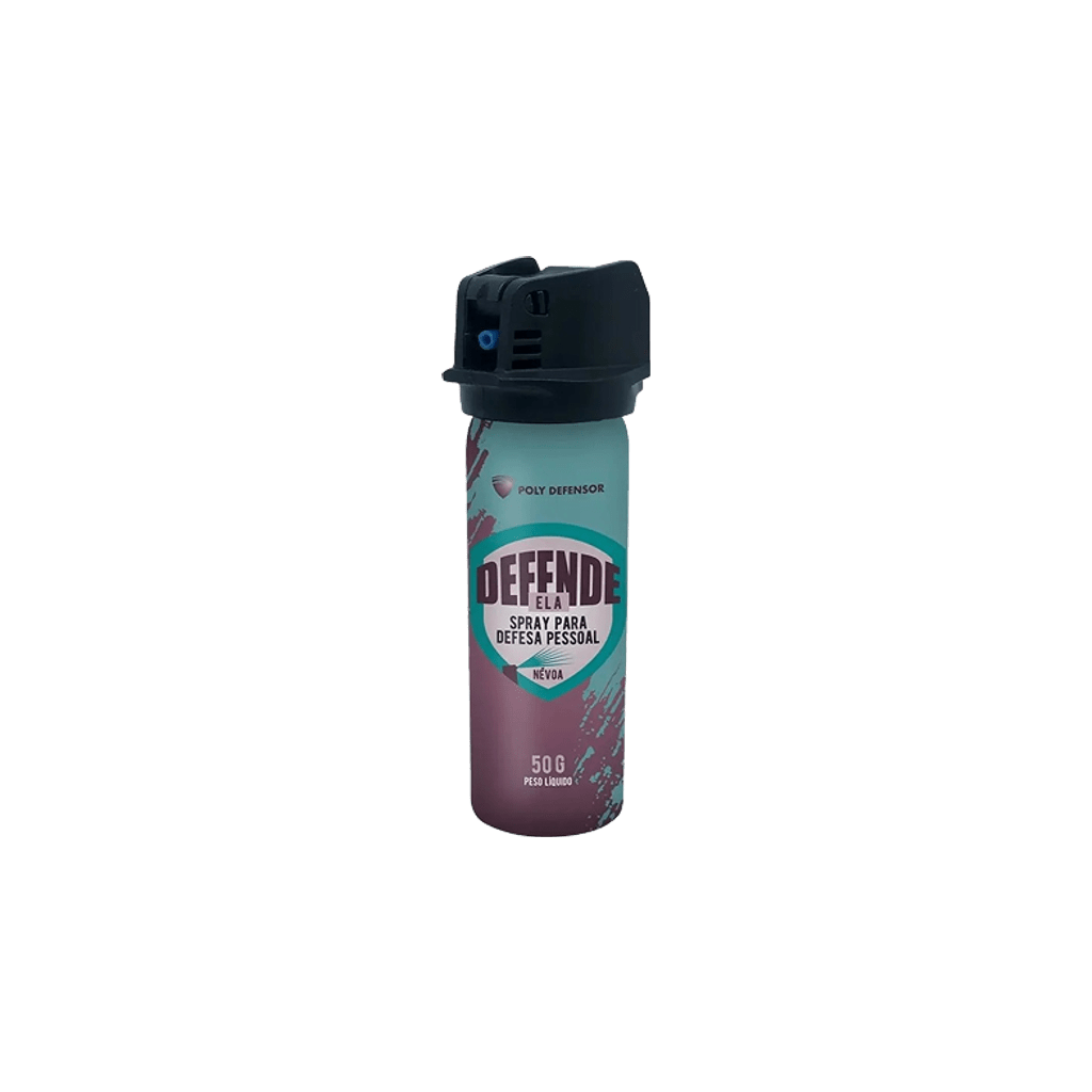Spray de Defesa Pessoal Feminino Poly Defensor Defende Ela 50g em Névoa