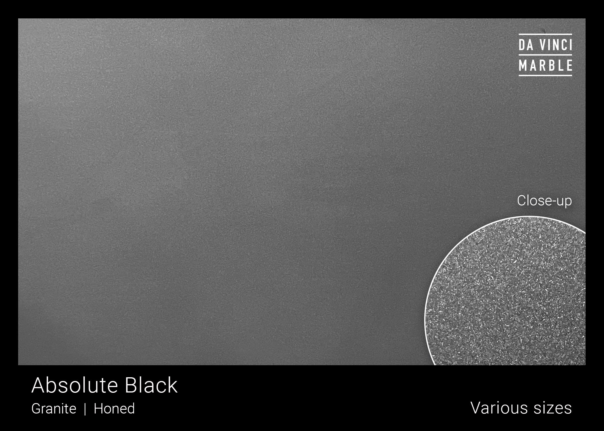 Absolute Black Granite Tile - Honed