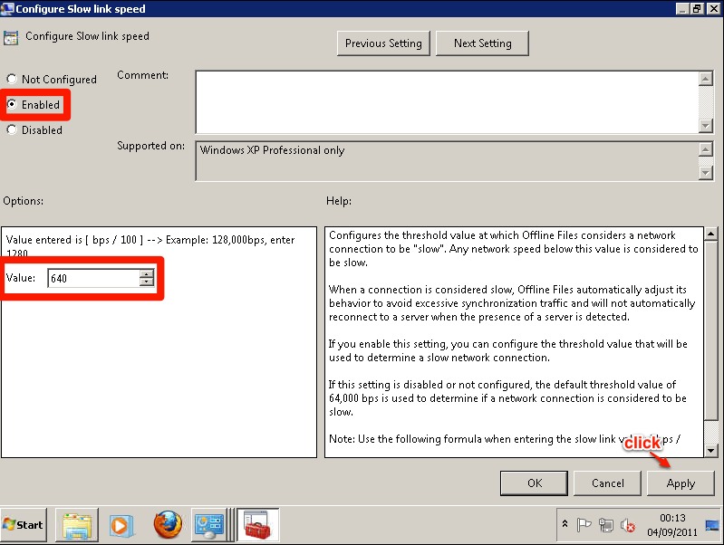 Configure_Slow_Link_Speed Configure Slow Link Speed