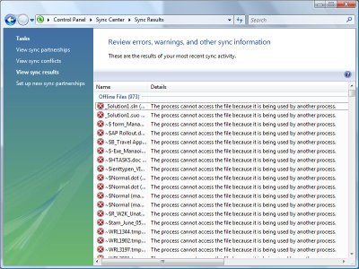 windows 7 offline file synchronization refresh
