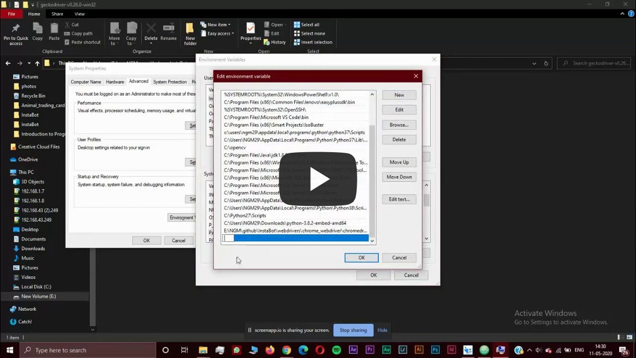 Add firefox webdriver path