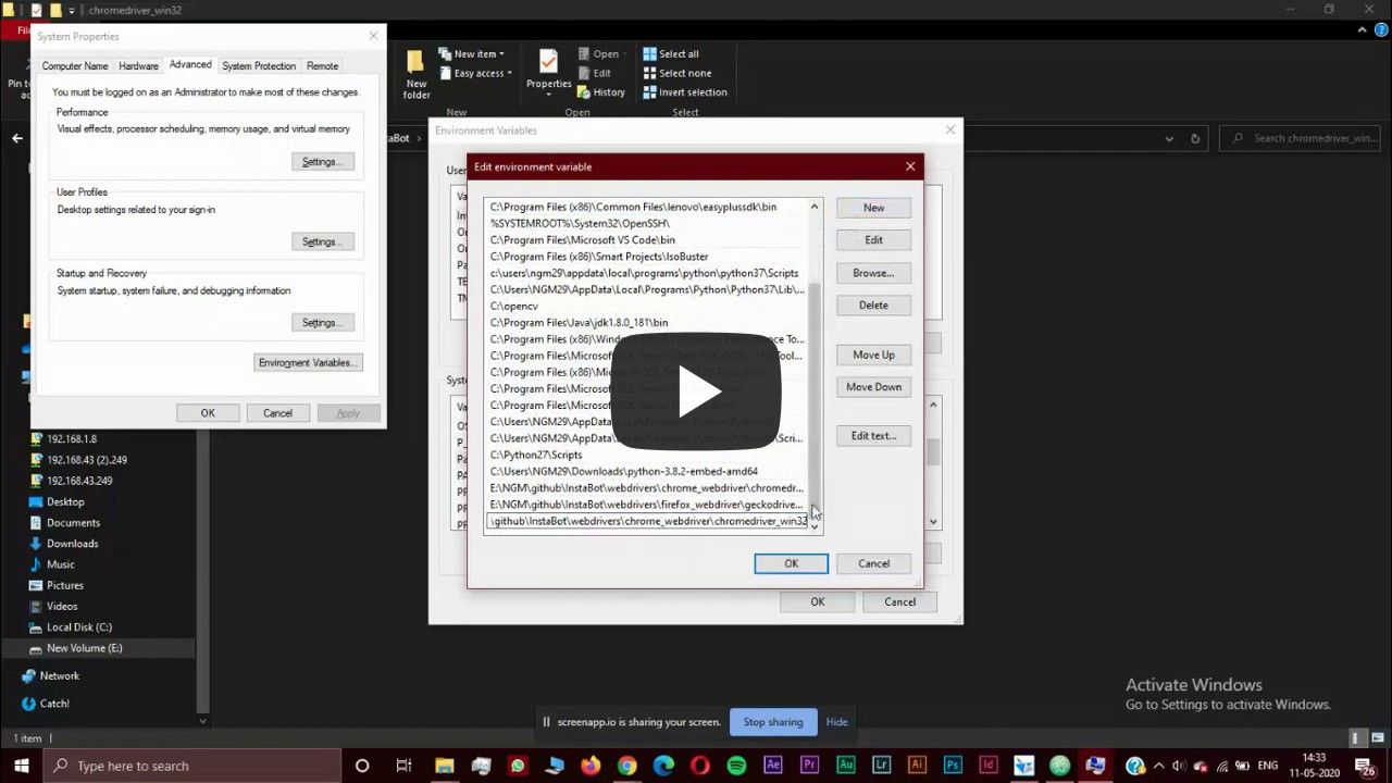 Add chrome webdriver path