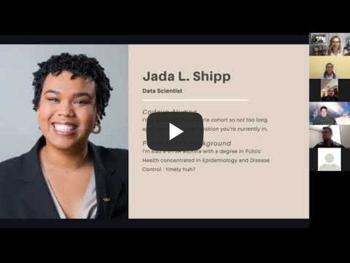 Jada Shipp's Lunch 'n' Learn - Confessions and Interview Tips from a Data Scientist