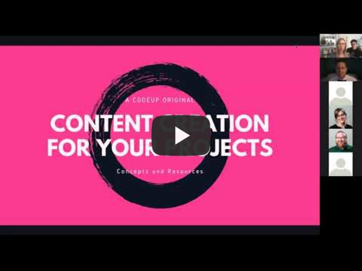 Chase Thompson's Lunch 'n' Learn - How to Create Content for Your Projects