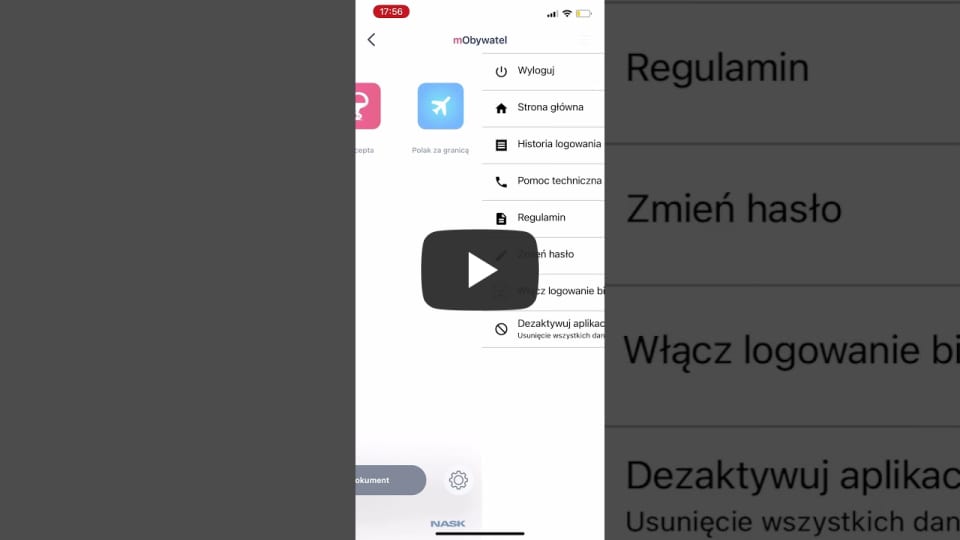 Deactivating mObywatel application