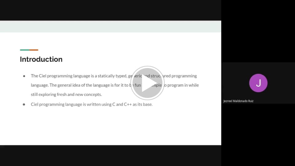 Ciel Programming Language Intro