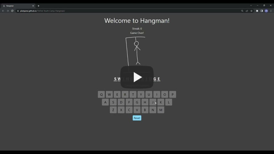 TikTok Hangman Project
