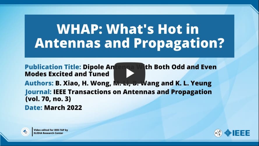 Dipole Antenna With Both Odd and Even Modes Excited and Tuned
