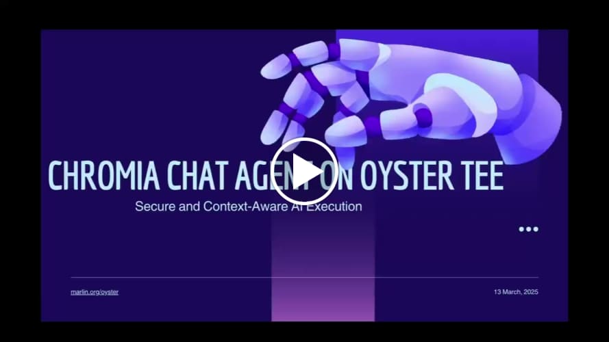 Chromia AI agent on Oyster