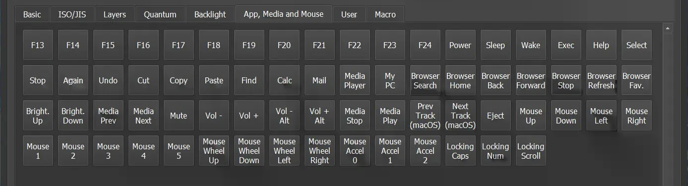 Marea Keyboard Vial Setting