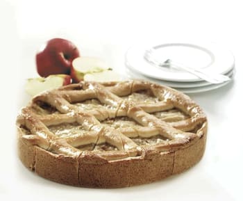 Eplekake åpen
