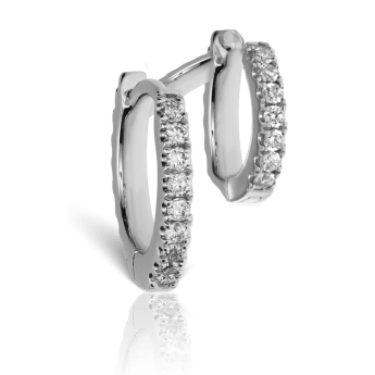 6.5mm Diamond Eternity Ring and 5mm Cuff White Gold 6.5mm Right+Medium