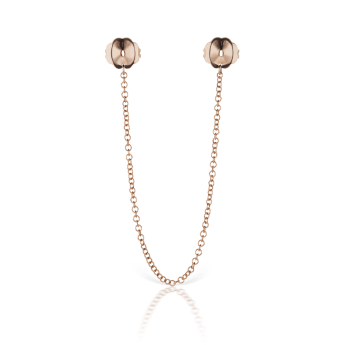 Connecting Chain Stud Earring Backs Rose Gold 76mm