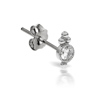 Diamond Four Ball Trinity Stud Earring White Gold