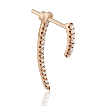 Diamond Talon Stud Earring Rose Gold 18mm