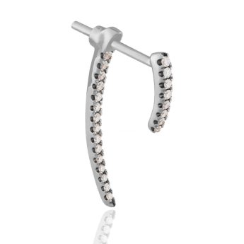 Diamond Talon Stud Earring White Gold 18mm
