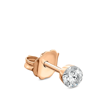 Invisible Set Diamond Stud Earring Rose Gold 2.5mm