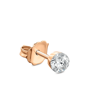 Invisible Set Diamond Stud Earring Rose Gold 3mm