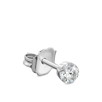 Invisible Set Diamond Stud Earring White Gold 2.5mm