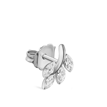 Diamond Vine Stud Earring White Gold 10.5mm A Direction