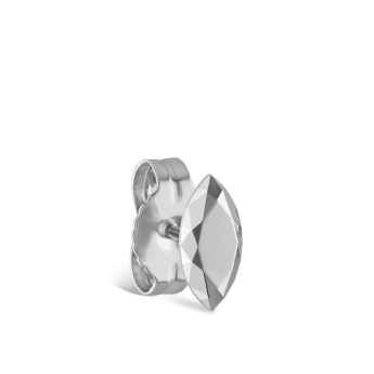 Faceted Gold Marquise Stud Earring