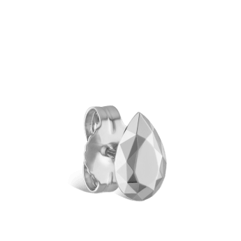 Faceted Gold Pear Stud Earring