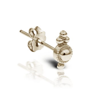 Four Ball Trinity Stud Earring Yellow Gold