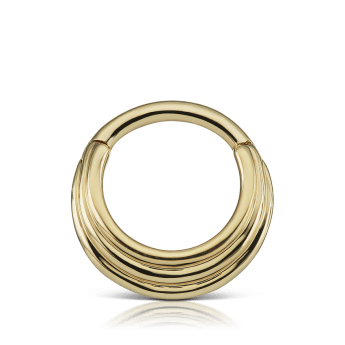Hiranya Hoop Earring Yellow Gold 8mm 16 Gauge = 1.3mm