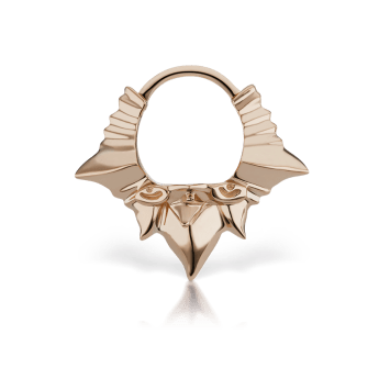 Javanese Spike Hoop Earring Rose Gold 8mm